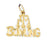 14k Yellow Gold I love bowling Charm