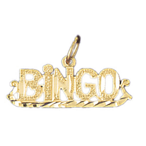 14k Yellow Gold BINGO Charm