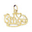 14k Yellow Gold I love bingo Charm