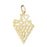 14k Yellow Gold I love pool Charm