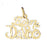 14k Yellow Gold Born to dance Charm