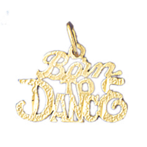 14k Yellow Gold Born to dance Charm