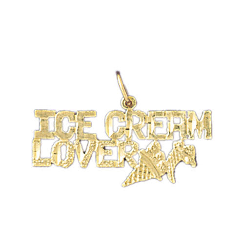 14k Yellow Gold ice cream lover Charm