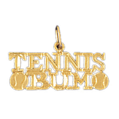 14k Yellow Gold Tennis Bum Charm