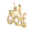 14k Yellow Gold I love golf Charm