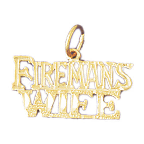 14k Yellow Gold Fireman's Wife Charm