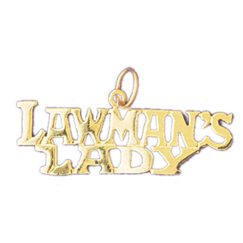 14k Yellow Gold Lawman's Lady Charm