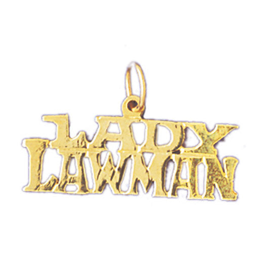 14k Yellow Gold Lady Law Man Charm