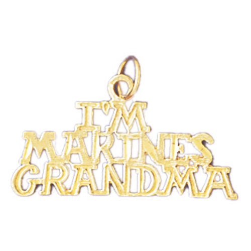 14k Yellow Gold I'm marine's grandma Charm