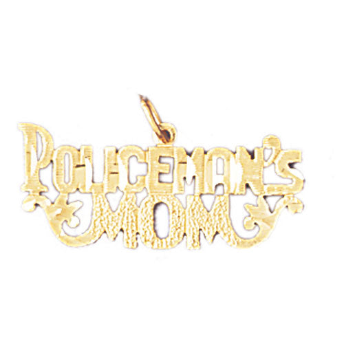 14k Yellow Gold Policeman's mom Charm