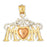 14k Yellow Gold Mom Charm