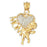 14k Yellow Gold Mom Charm