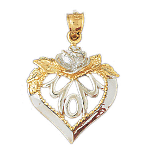 14k Yellow Gold Mom Charm