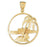 14k Yellow Gold Palm Tree and Cruise Ship Charm