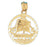 14k Yellow Gold Sailboat Charm