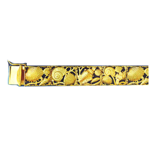 14k Yellow Gold Shell Bracelet with safety clasp