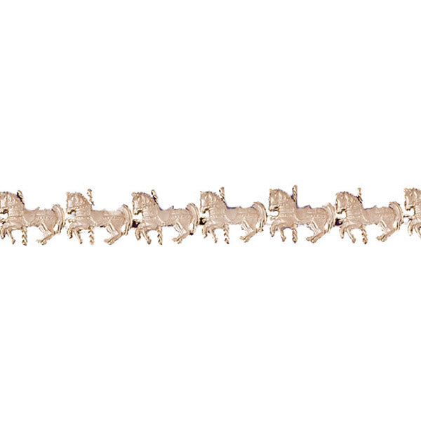 14k Yellow Gold Horse Bracelet