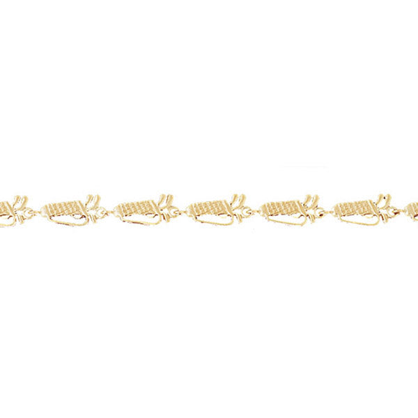 14k Yellow Gold Golf Bracelet