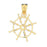 14k Yellow Gold Ships Wheel Charm