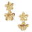 14k Yellow Gold Plumeria Drop Earrings