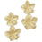 14k Yellow Gold Plumeria Drop Earrings