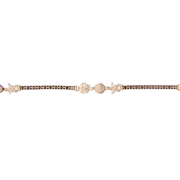 14k Yellow Gold Plumeria Bracelet