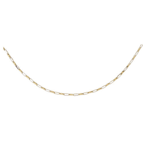 Two Tone 14k Gold Link Necklace