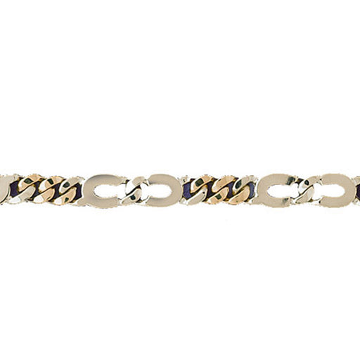 14k Gold Two Tone Link Bracelet