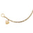 14k Yellow Gold Rollo Bracelet with a heart charm