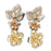 14k Yellow Gold Plumeria Flower Drop Earrings