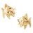 14k Yellow Gold 14k Yellow Goldfish Stud Earrings