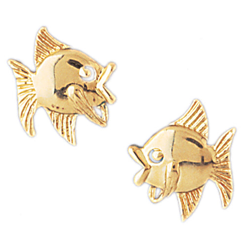14k Yellow Gold 14k Yellow Goldfish Stud Earrings