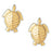14k Yellow Gold Turtle Stud Earrings
