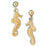 14k Yellow Gold Seahorse Stud Earrings