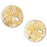 14k Yellow Gold Sand Dollar Stud Earrings