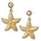 14k Yellow Gold Starfish Dangle Earrings