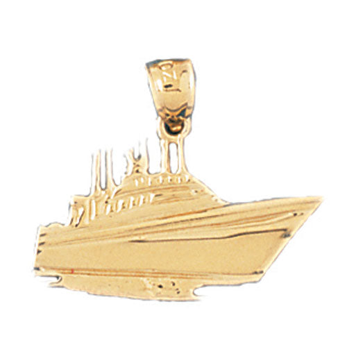 14k Yellow Gold Cruise Ship Charm