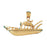 14k Yellow Gold Fishing Boat Charm