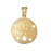 14k Yellow Gold Sand Dollar Charm