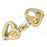 14k Yellow Gold Heart Ladies Ring