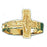 14k Yellow Gold Sideway Crucifix Ring