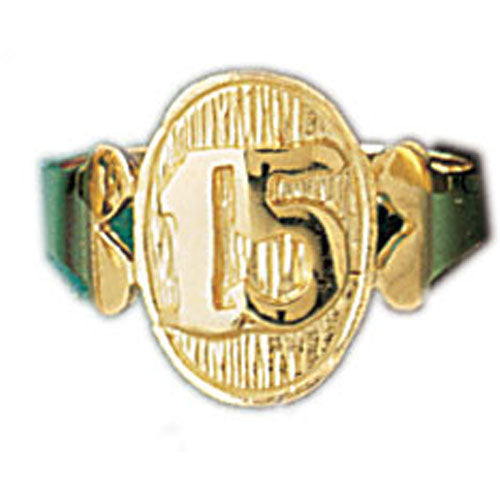 14k Yellow Gold #15 Ring