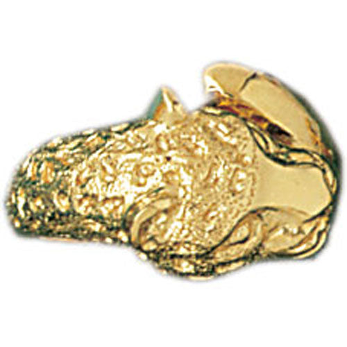 14k Yellow Gold Tiger Head Ring