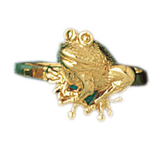 14k Yellow Gold Frog Ring