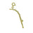 14k Yellow Gold 3-D Fishing Pole Charm