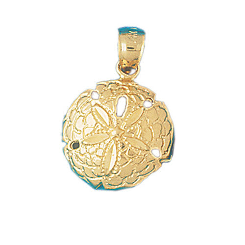 14k Yellow Gold Sand Dollar Charm