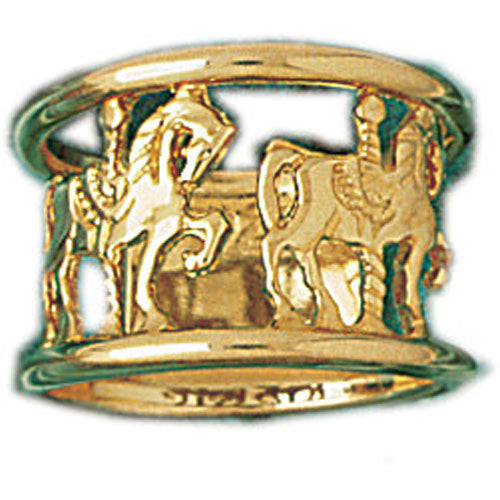 14k Yellow Gold Carousel Ring