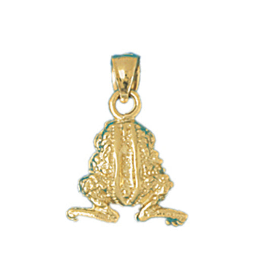 14k Yellow Gold 3-D Frog Charm