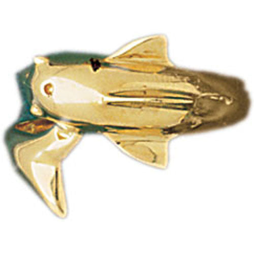 14k Yellow Gold Dolphin Ring