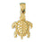 14k Yellow Gold 3-D Turtle Charm
